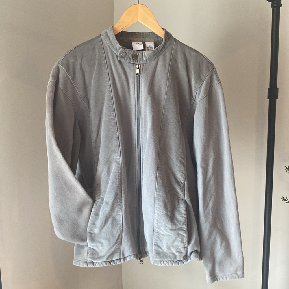 Armani Exchange Grey Zip-up, size Large